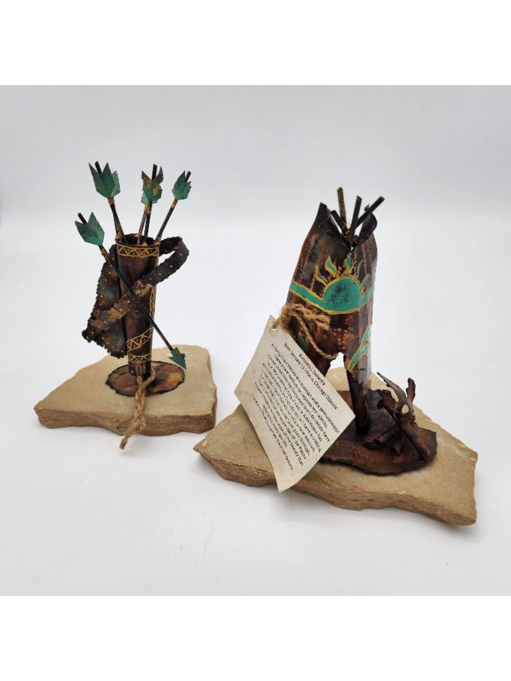 Pair of Kenneth Doherty Native American Sculptures